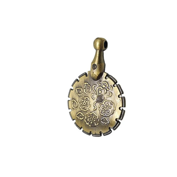 Floral Yarn Cutter Pendant Gold Tone Vintage - Picture 2 of 4